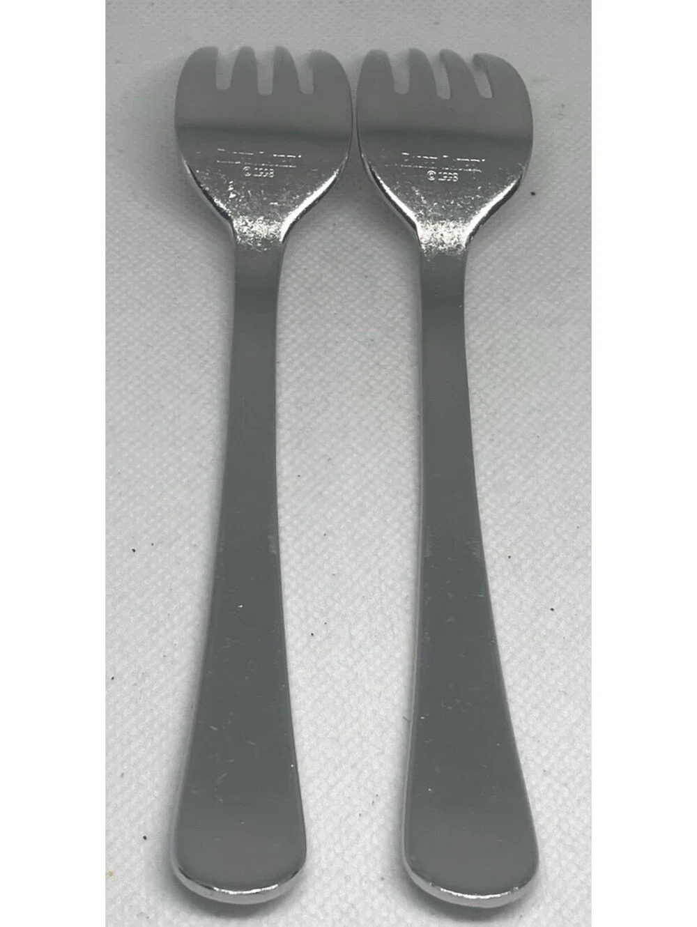 (2) Ralph Lauren 1998 BOATHOUSE Stainless Anchor Salad Fork Lot ~ 6.75”